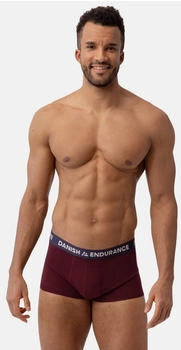 Danish Endurance Short Trunks Boxershorts atmungsaktiv hygienisch multifunktional bordeaux/rot