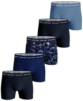 Björn Borg Cotton Stretch Boxer 5er-Pack blau