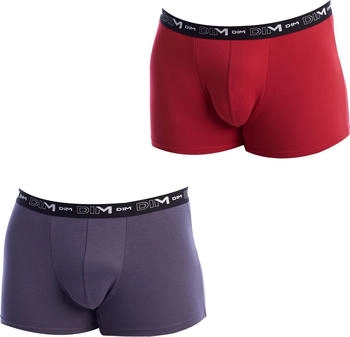 Dim Stretch-Boxershorts aus Baumwolle (D6596) marine/rot