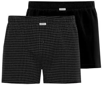 Seidensticker Web Boxershorts 4er-Pack schwarz