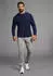 Man's World Langarmshirt unifarben aus Baumwolle im 3er-Pack