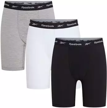 Reebok Performance Kompressions-Unterwäsche 3er-Pack schwarz/weiß/grau meliert