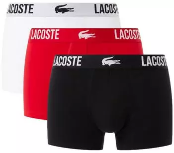 Lacoste 3er-Pack Trunks (5H2393-00) rot/schwarz/weiß