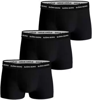 Björn Borg Cotton Stretch Trunks Boxershorts, 7er-Pack schwarz/weiß