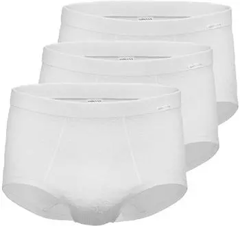 Ammann Doppelripp Exquisit Long Slip mit Eingriff 3er Pack (433702) weiß