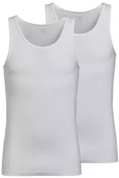 Falke Baumwoll-Tanktop 2er-Pack weiß