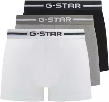 G-Star Acre 3er-Pack Trunks mit Logo-Bund (D29471-01-J167) schwarz/grau meliert/hellweiß