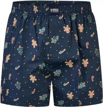 Happy Shorts Web Boxer Shorts X-MAS dunkelblau/mischfarben
