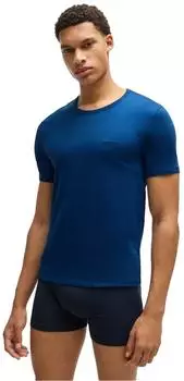 Hugo Boss Dreier-Pack T-Shirts Logo-Stickerei blau 50517856