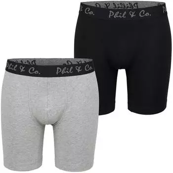 Phil & Co. Berlin Retro Boxer 2-Pack Long Boxer mehrfarbig
