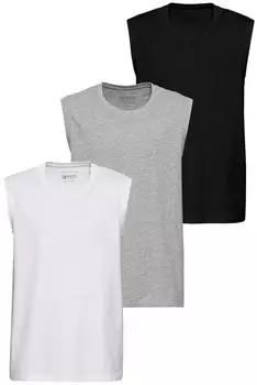 Man's World Muscleshirt (35530310) grau/wei&szlig;