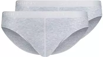 Skiny Cotton Retro Slip 2er-Pack (080694) silver melange