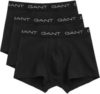 GANT Slim Fit Cotton Jersey Trunks 3-Pack schwarz
