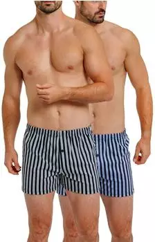 Haasis Bodywear Lange Jogpants mit Seitentaschen (77222453) navy/gestreift