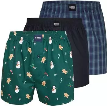 Happy Shorts Boxershorts Webboxer Christmas 3-Pack mischfarben