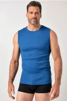 JP 1880 Unterhemd Rippjersey breite Träger (829407) azurblau