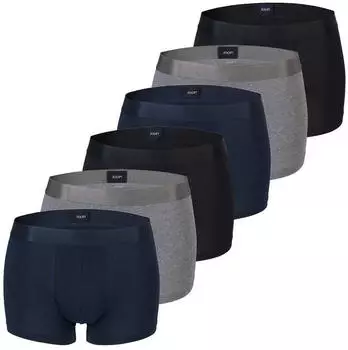 Joop! Everyday Basic Cotton Stretch Boxer Shorts 6er-Pack (TB_10224310-6P-E519-L) grau/schwarz/blau
