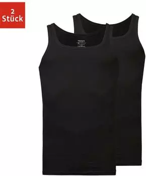 Snocks Unterhemd Tank Top mit geripptem Rundhalsausschnitt (U_005-2-9-31) schwarz