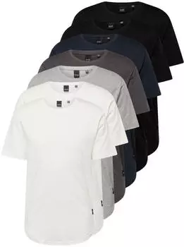 Only & Sons Matt Longy SS Tee 7-Pack (Pack, 7 Stück) nachtblau/graumeliert/schwarz/weiß
