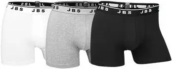 JBS Long Short / Pant 3-Pack Organic Cotton schwarz/grau/weiß
