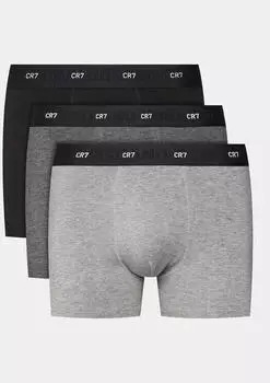 CR7 Cristiano Ronaldo Bamboo Trunk 3-Pack grau/hellgrau/schwarz/weiß