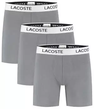 Lacoste Brief Boxershorts 3-Pack Regular Fit (6H9021) grau