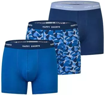 Happy Shorts Jersey Trunk Unterhose blau-camouflage/mehrfarben