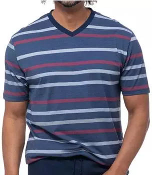 Ammann Mix & Match V-Ausschnitt T-Shirt (31180) blau