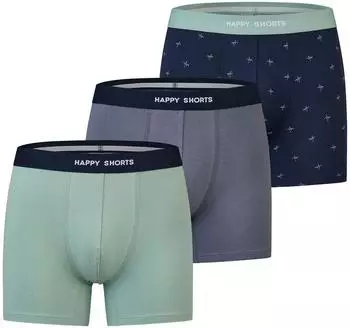 Happy Shorts Retro Pants Jersey Boxershorts hellgrün/grau