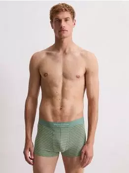Marc O'Polo Retro Pants Trunk Essentials 3-Pack graumeliert/grasgr&uuml;n