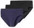 Schiesser Essentials Slip, 3er-Pack schwarz