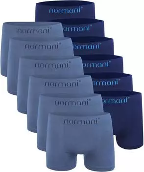 Normani Mikrofaser-Unterhosen Retroshorts atmungsaktiv blau/hellblau