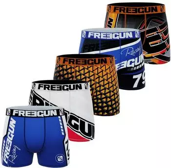 Freegun Flags 5-Pack Boxers blau/schwarz/orange