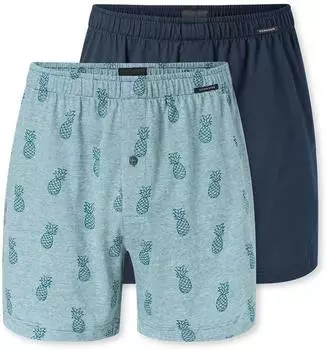 Schiesser Boxershorts 2-pack (182427) t&uuml;rkis