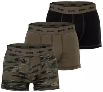 Diesel Damien Boxershorts, 3er-Pack, Cotton Stretch (A17832-0IKBL-E7485) khaki/oliv/schwarz