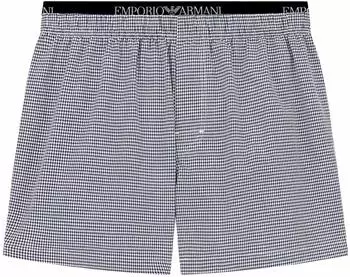 Emporio Armani Yarn Dyed Woven Boxershorts braun/piedpoule
