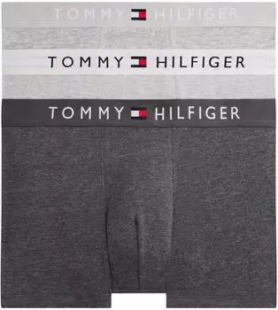 Tommy Hilfiger 3er-Pack TH Original Logo Waistband Trunks (UM0UM03521) light heather/medium heather/dark heather