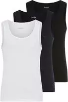 BOSS Tanktop "3P RibClassic BOSS ONE" Ton in Ton Stickerei auf der Brust