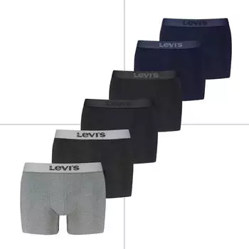 Levi's Solide Basic Boxershorts 6er-Pack (55766307) grau/indigo