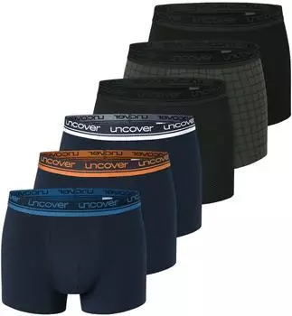 Schiesser Uncover Retro Shorts 3-Pack (173905) navy/grau kariert
