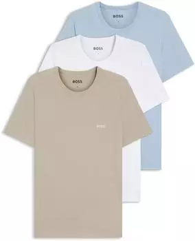 Hugo Boss TShirt RN 3P Classic (50532468) blau/beige