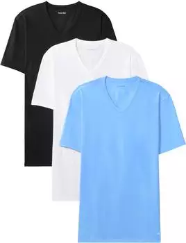 Calvin Klein 3er-Pack T-Shirts (LV00NB4186) schwarz w blau descent emb/blau desce