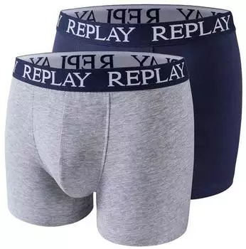 Replay 2-Pack Trunks (I101005) grey melange/indigo