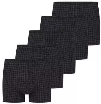Schiesser Boxershorts Jersey karierte Cotton Casuals (180507) schwarz