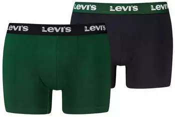 Levi's Boxershorts mit Logoprint 2er Pack gr&uuml;n/schwarz