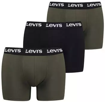 Levi's 3-Pack Repeat Trunks with Logo Stitching (701236673) khaki combo