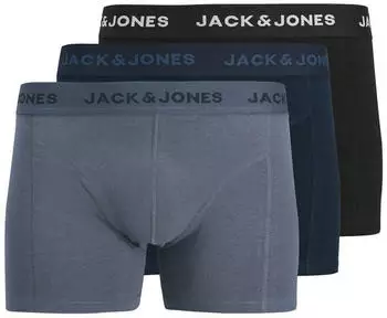 Jack & Jones Jacjeremiah Solid Trunks 3 Pack navy/schwarz/vintage indigo