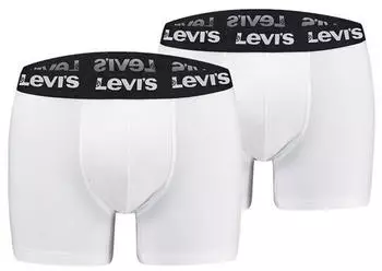 Levi's Boxershorts mit Logoprint 2er Pack weiß/schwarz