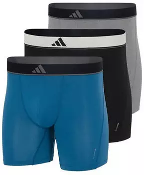 Adidas 3-Pack Trunks (4AM014) schwarz/grau/blau
