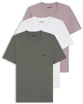 HUGO RN TRIPL T-Shirt mit Rundhalsausschnitt (50532811) oliv